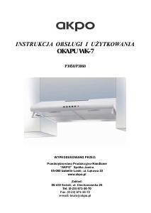 Instrukcja Akpo P3060 Okap kuchenny