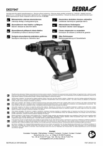Instrukcja Dedra DED7047 Młotowiertarka