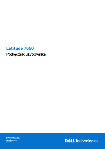 Instrukcja Dell Latitude 7650 Komputer przenośny