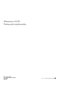 Instrukcja Dell Alienware x16 R2 Komputer przenośny