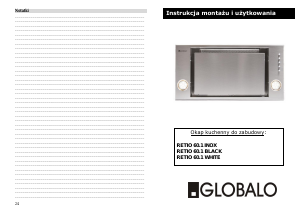 Instrukcja Globalo Retio 60.1 Okap kuchenny