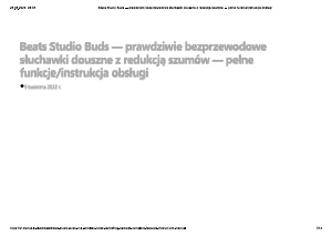 Instrukcja Beats Buds Słuchawki