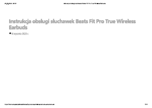 Instrukcja Beats Fit Pro Słuchawki