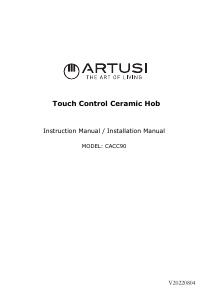Handleiding Artusi CACC90/1 Kookplaat