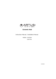 Handleiding Artusi CACC704 Kookplaat