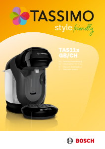 Mode d’emploi Bosch TAS112EG Tassimo Style Friendly Cafetière