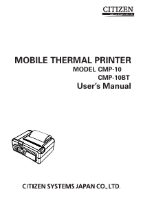 Manual Citizen CMP-10 Label Printer