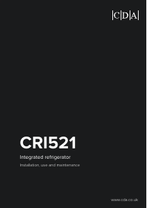 Handleiding CDA CRI521 Koelkast
