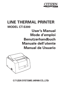 Manual Citizen CT-S300 Label Printer
