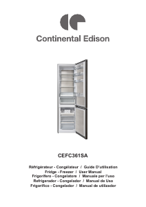 Manual de uso Continental Edison CEFC361SA Frigorífico combinado