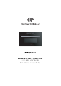 Mode d’emploi Continental Edison CEMO34CEB3 Micro-onde