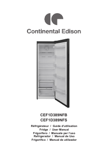 Manual Continental Edison CEF1D389NFS Frigorífico