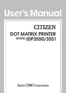 Handleiding Citizen iDP3551 