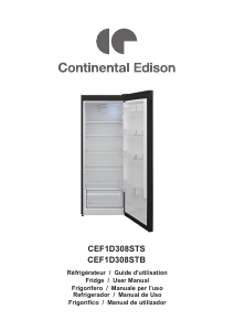 Manual Continental Edison CEF1D308STS Frigorífico
