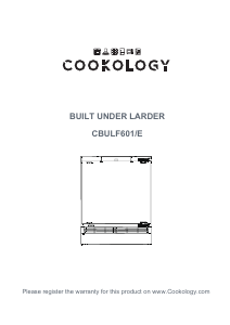Bruksanvisning Cookology CBULF601/E Kylskåp