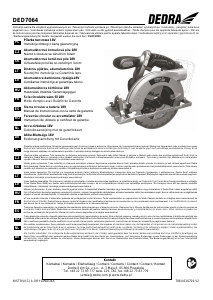 Návod Dedra DED7064 Okružná píla