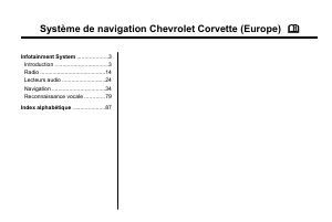 Mode d’emploi Chevrolet Corvette Système de navigation