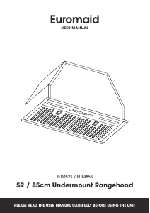 Manual Euromaid EUM85S Cooker Hood