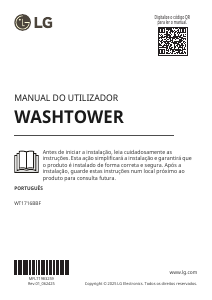 Manual LG WT1716BBF Máquina de lavar e secar roupa