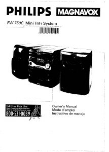 Bruksanvisning Philips FW750C Stereoanläggning