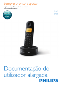Manual Philips D1601W Telefone sem fio