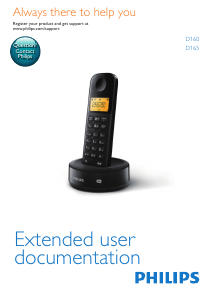 Bruksanvisning Philips D1652B Trådlös telefon