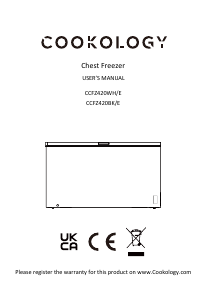 Manual Cookology CCFZ420WH/E Freezer