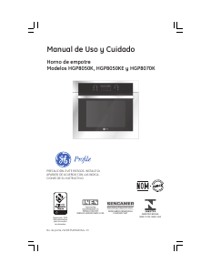 Manual de uso GE HGP8050KE0 Horno