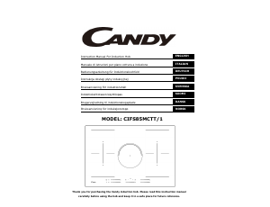 Käyttöohje Candy CIFS85MCTT/1 Keittotaso