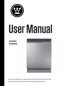 Manual Westinghouse WSU6608KXC Dishwasher