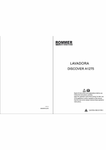 Manual de uso Rommer Discover A1275 Lavadora
