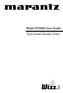 Manual Marantz RC5400 Remote Control