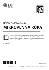 Návod LG MS3032JAR Mikrovlnná rúra