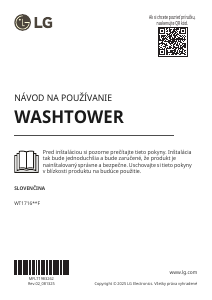 Návod LG WT1716WWF Práčka so sušičkou