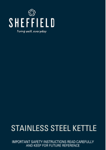 Bruksanvisning Sheffield PLA0419 Vattenkokare