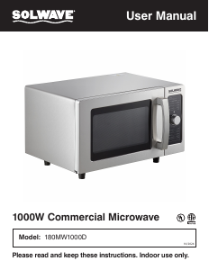 Bruksanvisning Solwave 180MW1000D Mikrovågsugn