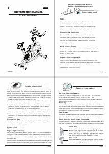Mode d’emploi TecTake 401714 Vélo d’appartement