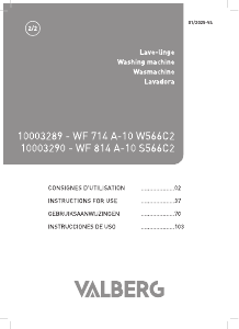 Manual de uso Valberg WF 814 A-10 S566C2 Lavadora