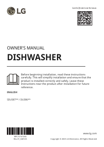 Handleiding LG SDU587HM Vaatwasser