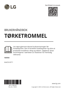 Bruksanvisning LG RHX7010TBB Tørketrommel