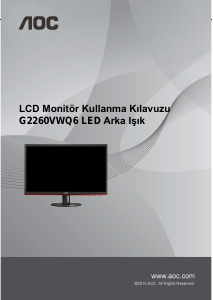 Kullanım kılavuzu AOC G2260VWW6 LCD ekran