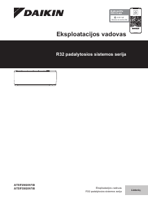 Vadovas Daikin ATXF25G5V1B Oro kondicionierius
