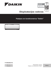 Vadovas Daikin FTXTM40S2V1B Oro kondicionierius