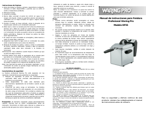 Manual de uso Waring Pro DF55 Freidora