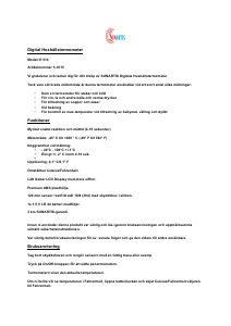 Bruksanvisning Sunartis E 514 Mat termometer