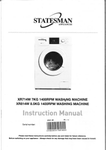 Manual Statesman XR714W Washing Machine