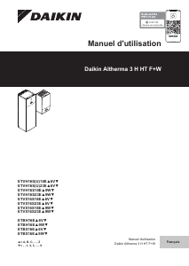 Mode d’emploi Daikin ETVZ16S18EA9W7 Altherma Chaudière chauffage central