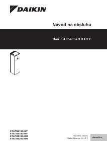 Návod Daikin ETVZ16S23DA9W Altherma Ohrievač ústredného kúrenia