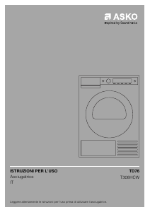 Manuale Asko T308HCW Asciugatrice