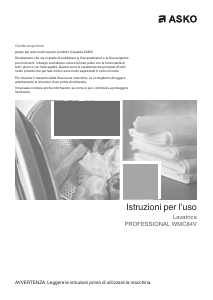 Manuale Asko WMC84VS Lavatrice